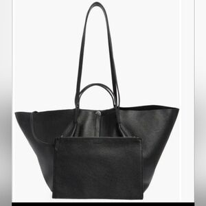 NWT All Saints Odette East/West Pebbled Leather Tote Bag